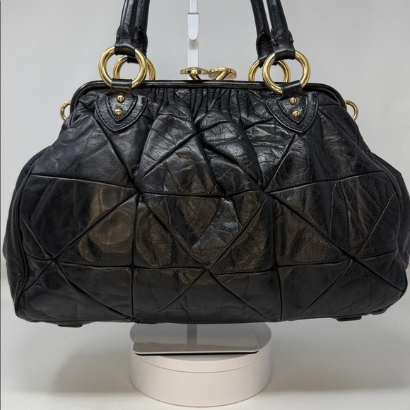 Marc Jacobs Stam Patchwork Quilted Black leather satchel spring 2007 collection - Picture 4 of 17